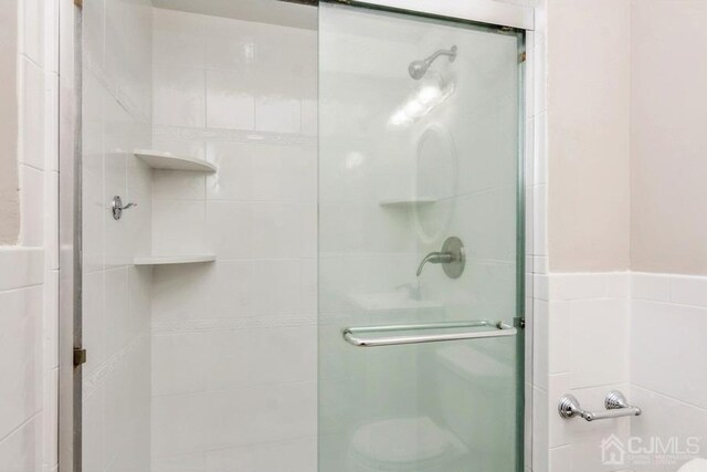 full bath featuring a shower stall