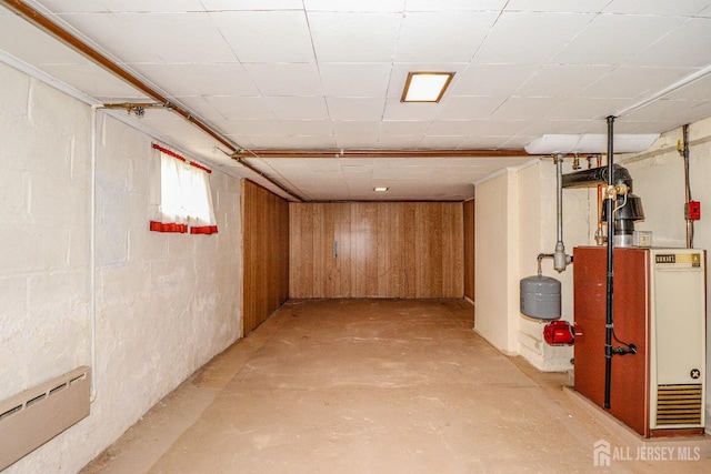 1107 River Rd, Piscataway, NJ 08854 - below grade area featuring a baseboard heating unit and a heating unit