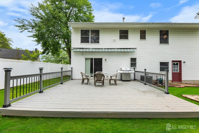 45 Kenmore Rd, Edison, NJ 08817 - back of house with a deck and outdoor dining area
