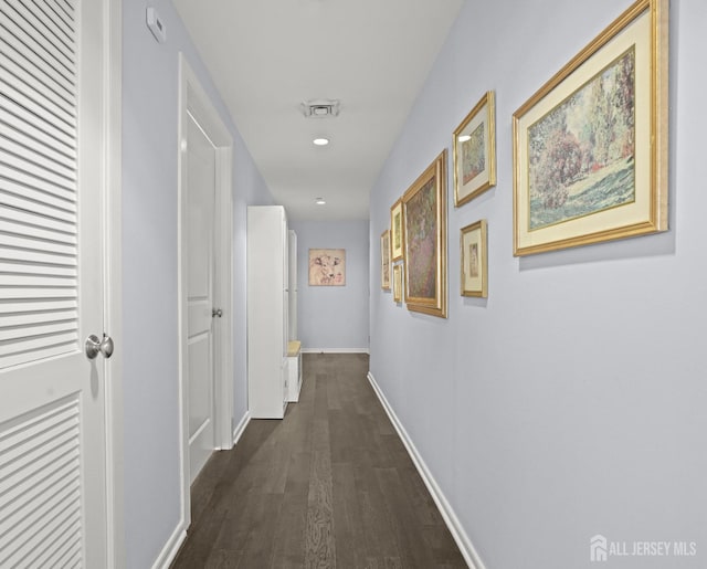 20 Livingston Ave Unit 601, New Brunswick, NJ 08901 - hallway featuring dark wood-type flooring and recessed lighting