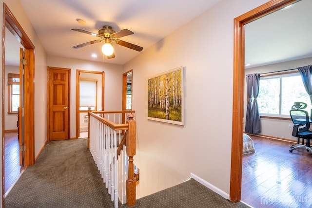 10 Chelsea Ct, South Brunswick, NJ 08810 - hall with an upstairs landing and wood finished floors