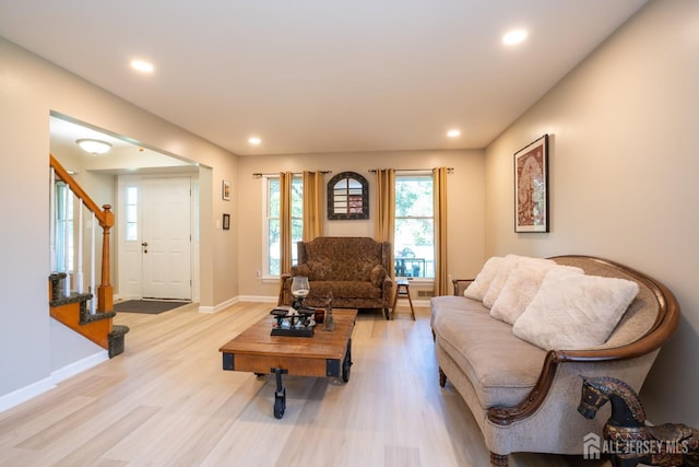 10 Chelsea Ct, South Brunswick, NJ 08810 - living room featuring light wood finished floors and recessed lighting