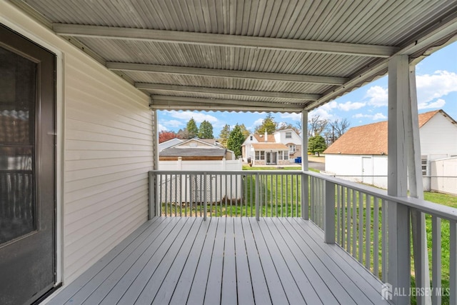 651 Myrtle Rd, North Brunswick, NJ 08902 - deck with a residential view and fence