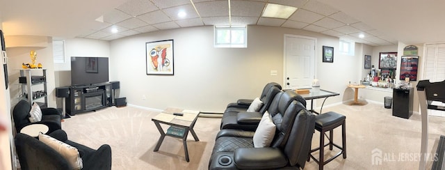 23 Prospect St, Old Bridge, NJ 08857 - living room featuring light colored carpet and recessed lighting