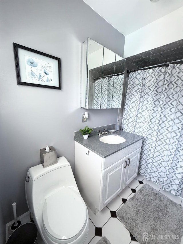 23 Prospect St, Old Bridge, NJ 08857 - bathroom with vanity and a shower with shower curtain