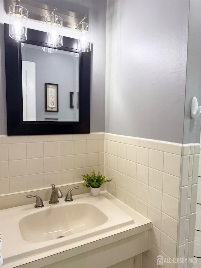 23 Prospect St, Old Bridge, NJ 08857 - bathroom featuring tile walls and vanity