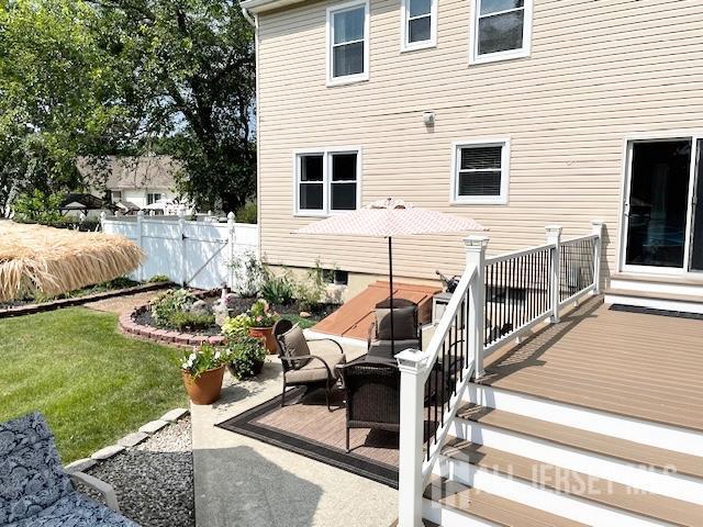 23 Prospect St, Old Bridge, NJ 08857 - view of patio / terrace featuring a deck