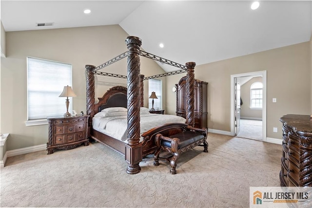 6 Monet Ct, South Brunswick, NJ 08852 - carpeted bedroom featuring lofted ceiling and recessed lighting