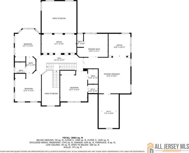 6 Monet Ct, South Brunswick, NJ 08852 - view of floor plan / room layout