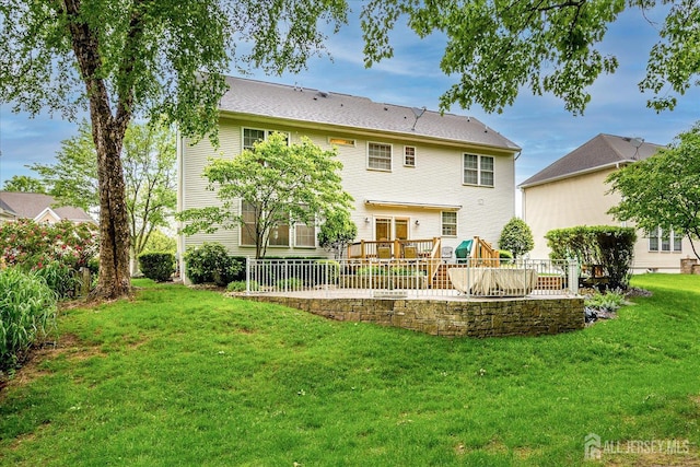 35 Fabiszewski Way, Parlin, NJ 08859 - rear view of house featuring a yard, a patio area, and a deck
