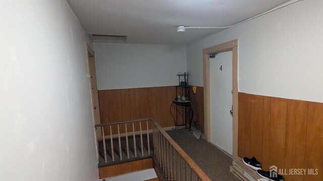 810-814 Leland Ave, Plainfield, NJ 07062 - hall with a wainscoted wall and wood walls