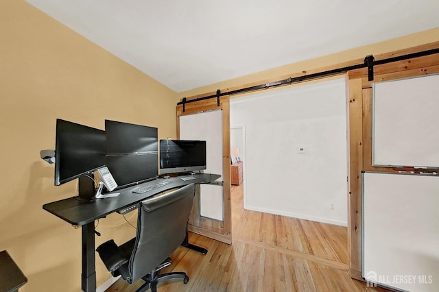 248 N 17th St N, Kenilworth, NJ 07033 - office featuring wood finished floors and a barn door