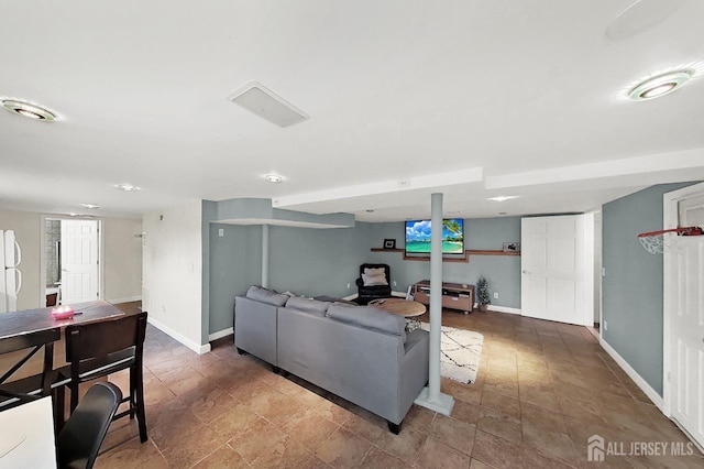 248 N 17th St N, Kenilworth, NJ 07033 - living room featuring baseboards