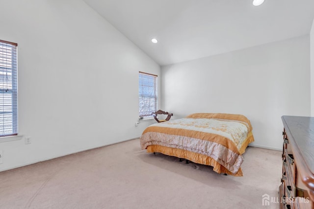 1 Kushnetki Rd, Parlin, NJ 08859 - bedroom featuring vaulted ceiling, multiple windows, carpet flooring, and recessed lighting
