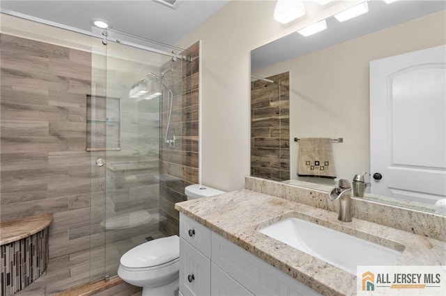 2 Belmar Rd Unit C, Monroe, NJ 08831 - full bath with toilet, vanity, and a tile shower