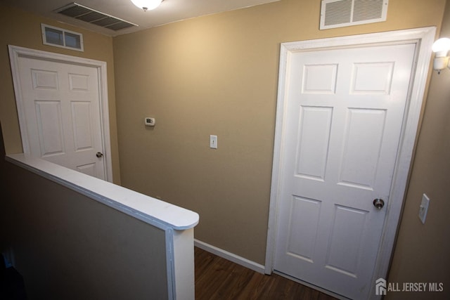 51 Shadyside Ave, Old Bridge, NJ 08879 - hallway with visible vents, dark wood-style flooring, and baseboards
