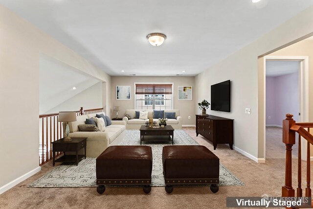 view of carpeted living room