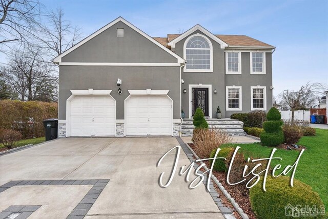 view of front of home featuring a garage