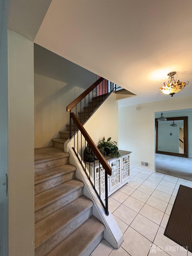 4 La Valencia Rd, Old Bridge, NJ 08857 - stairway with tile patterned flooring
