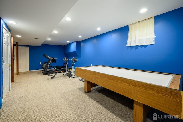 2-A Lake Ave, Helmetta, NJ 08828 - playroom featuring baseboards, recessed lighting, and carpet