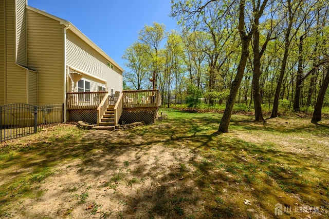 2-A Lake Ave, Helmetta, NJ 08828 - view of yard with a deck