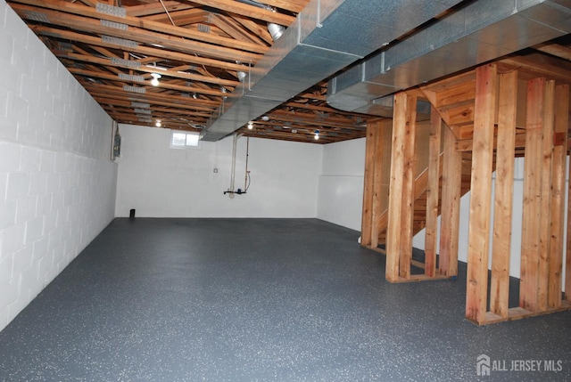 54 Castle Pointe Blvd, Piscataway, NJ 08854 - basement with concrete block wall