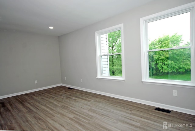 54 Castle Pointe Blvd, Piscataway, NJ 08854 - empty room featuring wood finished floors, baseboards, and recessed lighting