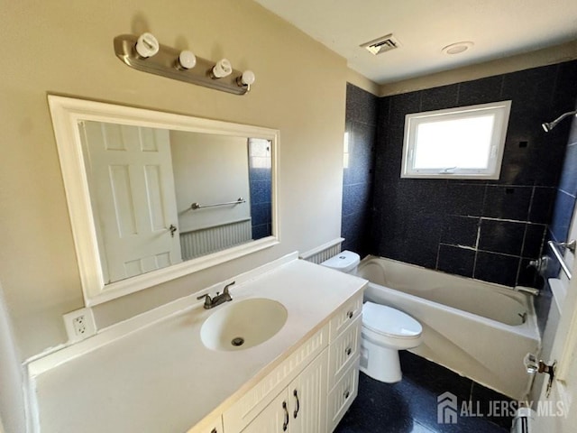 130 Maple Pl S, Plainfield, NJ 07080 - bathroom featuring toilet, vanity, and  shower combination