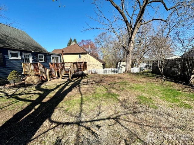 130 Maple Pl S, Plainfield, NJ 07080 - view of yard with a deck