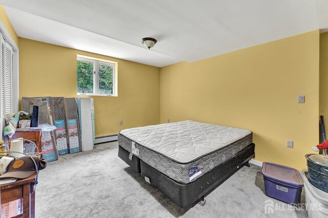 34 Stony Brook Rd, Blairstown, NJ 07825 - bedroom with a baseboard heating unit and carpet
