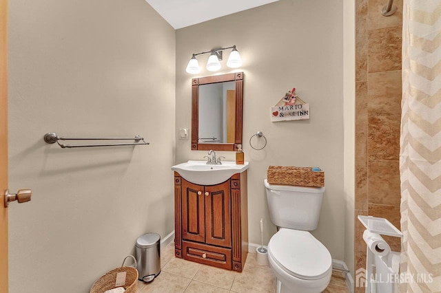 34 Stony Brook Rd, Blairstown, NJ 07825 - bathroom featuring vanity, tile patterned flooring, and a shower with shower curtain