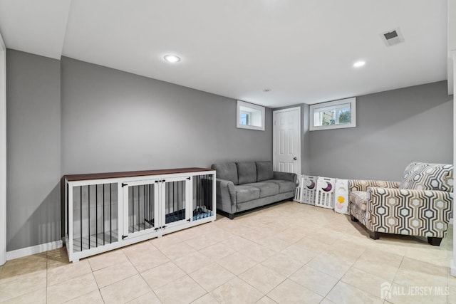 31 Brunswick Dr, Howell, NJ 07731 - tiled living room with recessed lighting