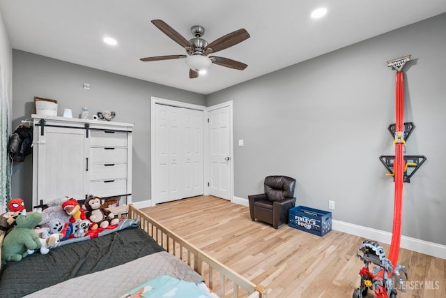 31 Brunswick Dr, Howell, NJ 07731 - bedroom with wood finished floors, recessed lighting, and ceiling fan
