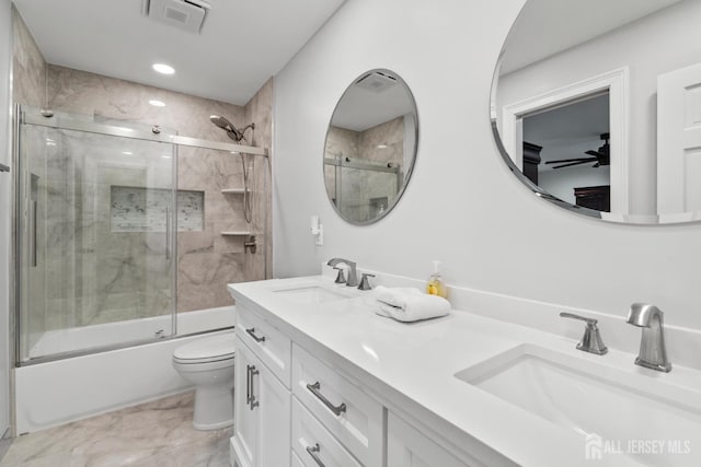 31 Brunswick Dr, Howell, NJ 07731 - full bathroom with shower / bath combination with glass door and double vanity