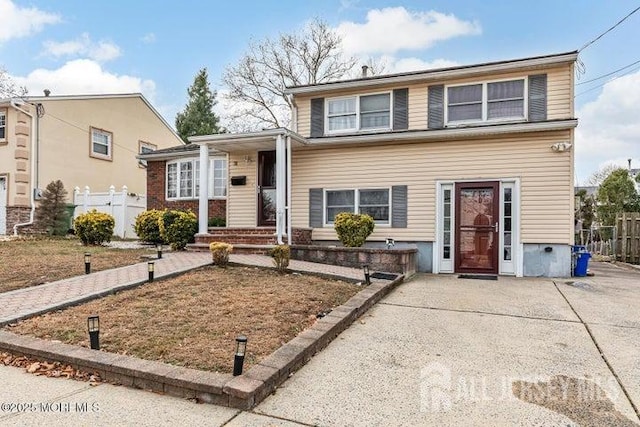 tri-level home with fence