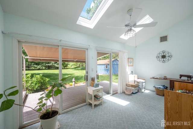 95 Half Acre Rd, Monroe, NJ 08831 - sunroom / solarium featuring a skylight and lofted ceiling