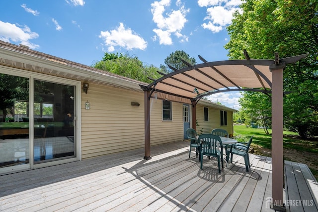 95 Half Acre Rd, Monroe, NJ 08831 - wooden terrace with outdoor dining space