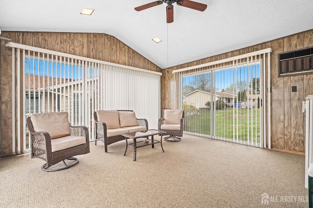 214 Branch Rd, Monroe, NJ 08831 - sunroom / solarium with an AC wall unit and vaulted ceiling