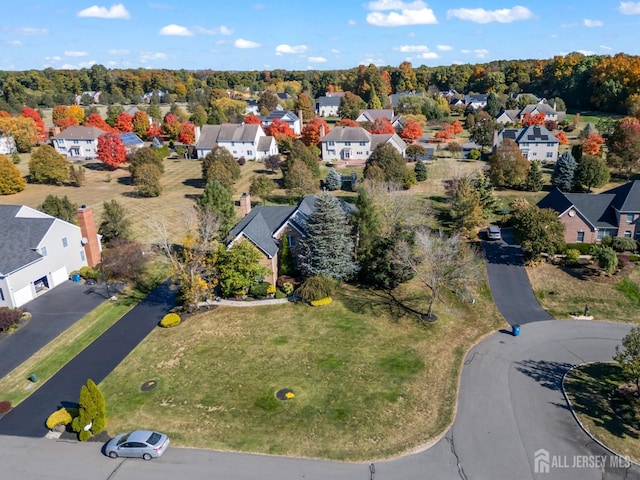 aerial view featuring a residential view