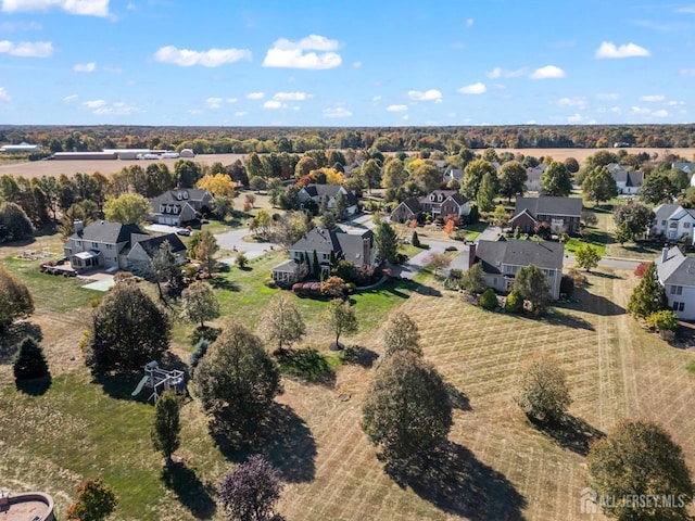 aerial view featuring a residential view