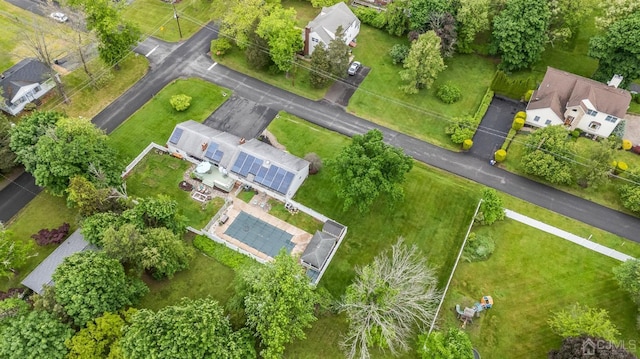 aerial view with a residential view