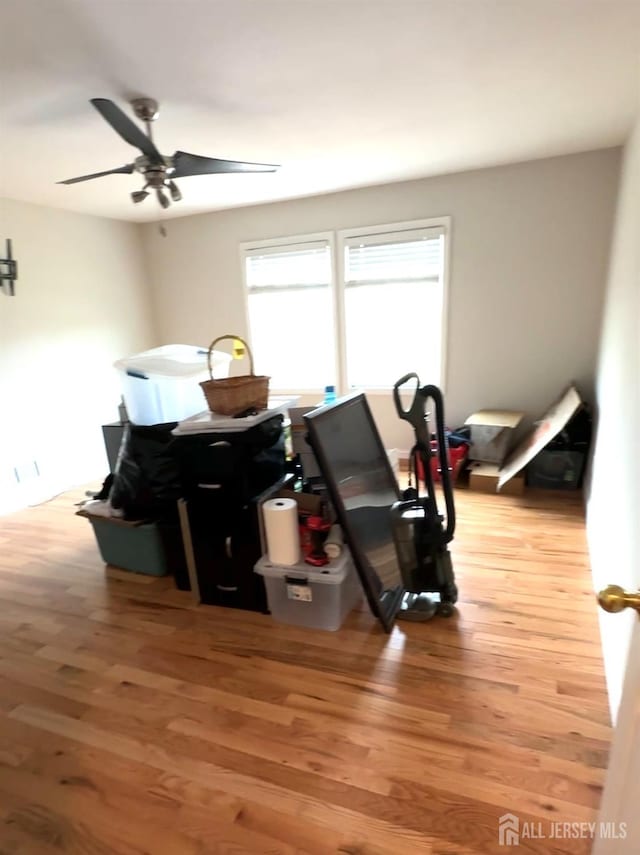 150 School St, Piscataway, NJ 08878 - dining area with light wood-style floors and ceiling fan