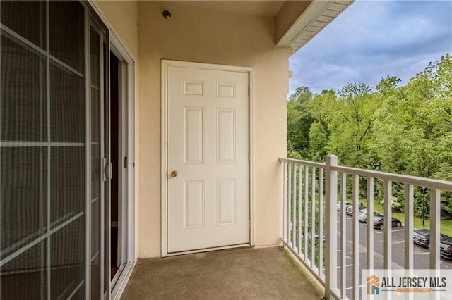 1410 Colts Cir, Lawrence, NJ 08648 - balcony with a forest view