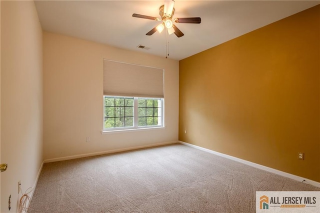 1410 Colts Cir, Lawrence, NJ 08648 - spare room with carpet floors and a ceiling fan