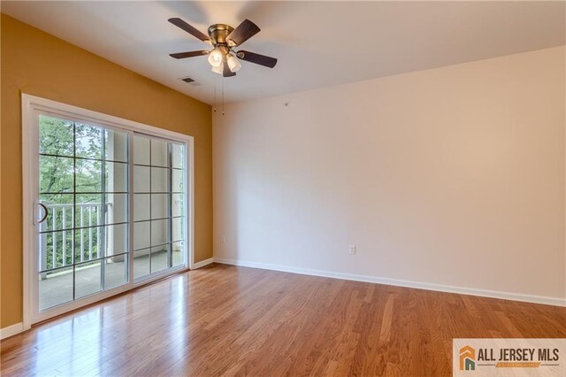 1410 Colts Cir, Lawrence, NJ 08648 - empty room featuring wood finished floors and ceiling fan