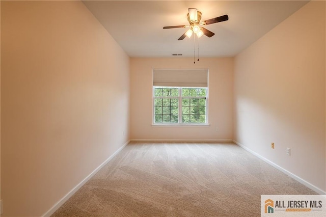 1410 Colts Cir, Lawrence, NJ 08648 - carpeted empty room with baseboards and ceiling fan