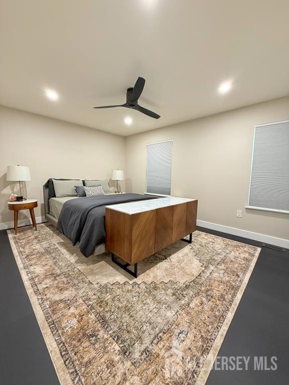 813 Darlington Dr, Old Bridge, NJ 08857 - bedroom with recessed lighting and a ceiling fan