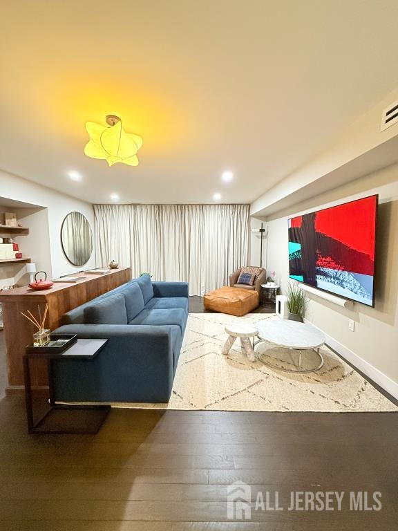 813 Darlington Dr, Old Bridge, NJ 08857 - living area featuring wood-type flooring and recessed lighting
