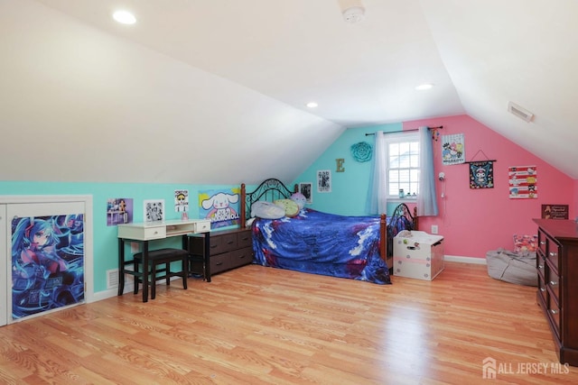 47 Harrison Ave, Milltown, NJ 08850 - bedroom featuring wood finished floors, lofted ceiling, and baseboards