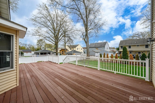 deck featuring a residential view